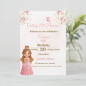 Carte d'anniversaire de princesse enchantée pour f (Debout devant)