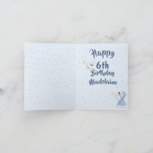 Carte d'anniversaire de princesse fille avec hibou (Intérieur)