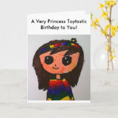 Carte d'anniversaire de princesse Toytastic (Fleur jaune)