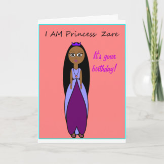 Carte d'anniversaire de princesse Zare