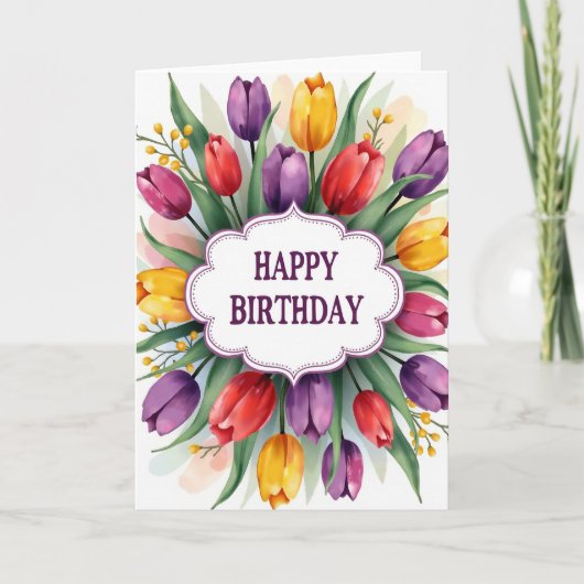 Carte d'anniversaire de printemps (Devant)