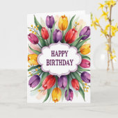 Carte d'anniversaire de printemps (Fleur jaune)