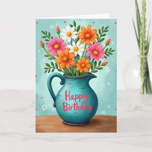 Carte d'anniversaire de printemps joyeuse (Devant)