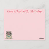 Carte d'anniversaire de Pug (Dos)