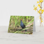 Carte d'anniversaire de Pukeko (Fleur jaune)