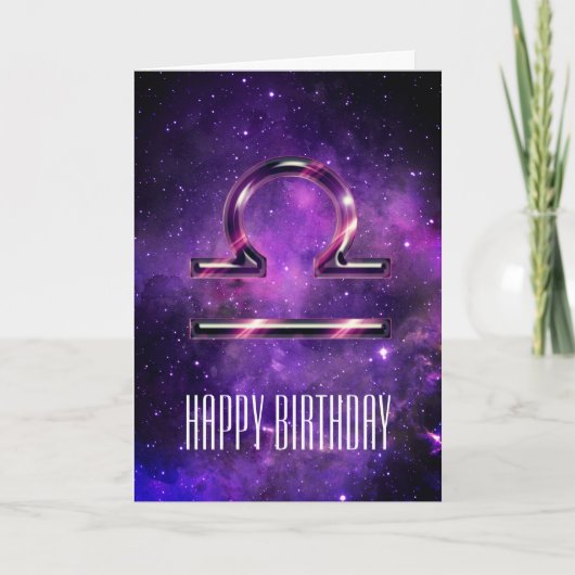 Carte d'anniversaire de Purple Space Libra (Devant)