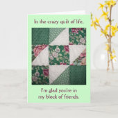 Carte d'Anniversaire de Quilt Of Life Friends (Fleur jaune)
