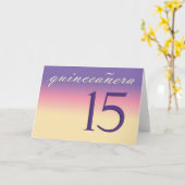 Carte d'anniversaire de Quinceanera (Fleur jaune)