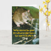 carte d'anniversaire de rat (Fleur jaune)