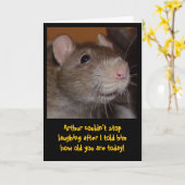 carte d'anniversaire de rat (Fleur jaune)