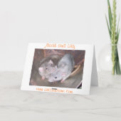 Carte d'anniversaire de rat d'animal familier (Dos)