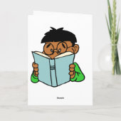 Carte d'anniversaire de rat de bibliothèque (Dos)