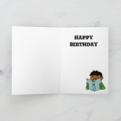 Carte d'anniversaire de rat de bibliothèque (Intérieur)