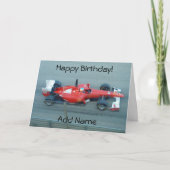 Carte d'anniversaire de Red Racing Car (Devant)