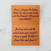 Carte d'anniversaire de réflexion de coucher du (Intérieur)