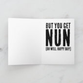 CARTE D'ANNIVERSAIRE DE RELIGIEUSE CATHOLIQUE DRÔL (Intérieur)