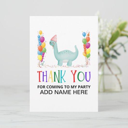 Carte d'anniversaire de remerciement (Debout devant)