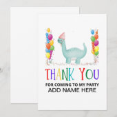 Carte d'anniversaire de remerciement (Devant / Derrière)