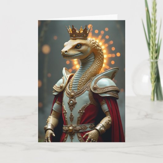 Carte d'anniversaire de reptile royal (Devant)