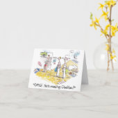 Carte d'anniversaire de réservation (Fleur jaune)