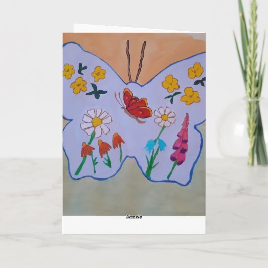 Carte d'anniversaire de rêve papillon (Dos)