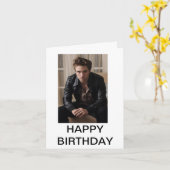 Carte d'anniversaire de Robert Pattison (Fleur jaune)