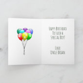 Carte d'anniversaire de robot avec ballons (Intérieur)