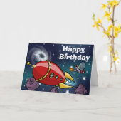 Carte d'anniversaire de Rocket (Fleur jaune)