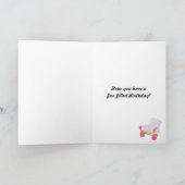 Carte d'anniversaire de Rollerskate Dots roses (Intérieur)
