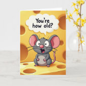 Carte d'anniversaire de rongeur surprise (Fleur jaune)