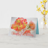 Carte d'anniversaire de Rose d'orange (Fleur jaune)