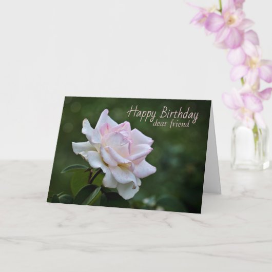Carte d'anniversaire de rose rose pâle pour vos vo (Orchidée)