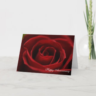 Carte d'anniversaire "de rose rouge placide"