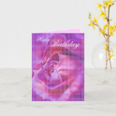 Carte d'anniversaire de Rose violet (Fleur jaune)