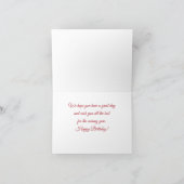 Carte d'anniversaire de Roses d'aquarelle et de ba (Intérieur)