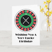 Carte d'anniversaire de roue de roulette (Fleur jaune)