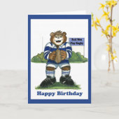 Carte d'anniversaire de rugby (Fleur jaune)