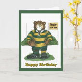 Carte d'anniversaire de rugby (Fleur jaune)