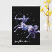 Carte d'anniversaire de Sagittaire (Fleur jaune)