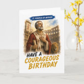Carte d'anniversaire de Saint Ignace d'Antioche (Fleur jaune)