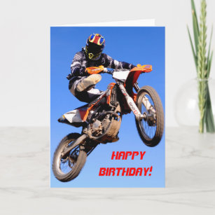 Invitations Faire Part Cartes Motocross Anniversaire Zazzle