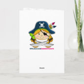 Carte d'anniversaire de scène de bateau de pirate (Dos)
