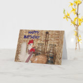 Carte d'anniversaire de scène de pays (Fleur jaune)