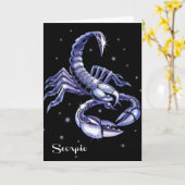 Carte d'anniversaire de Scorpion (Fleur jaune)