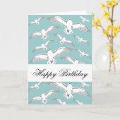 Carte d'anniversaire de Seaguls Galore (Fleur jaune)