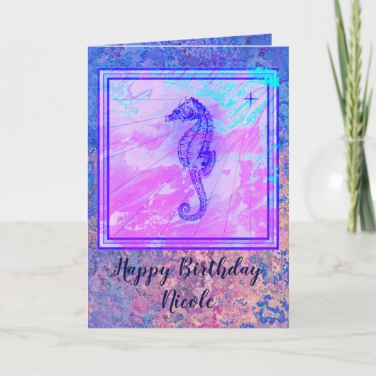 Carte d'anniversaire de Seahorse (Devant)