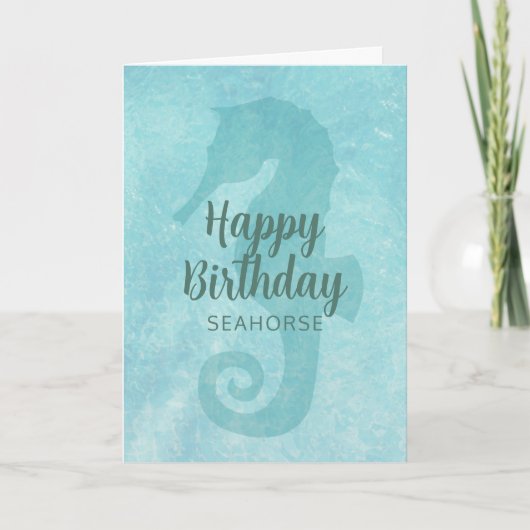 Carte d'Anniversaire de Seahorse (Devant)
