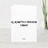 Carte d'anniversaire de silhouette de moulin à (Dos)