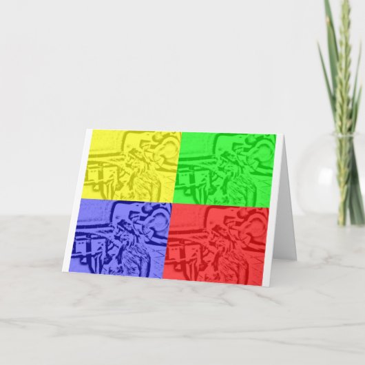 carte d'anniversaire de singe d'Ian (Devant)