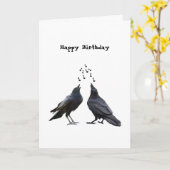 Carte d'anniversaire de Singing Crows (Fleur jaune)